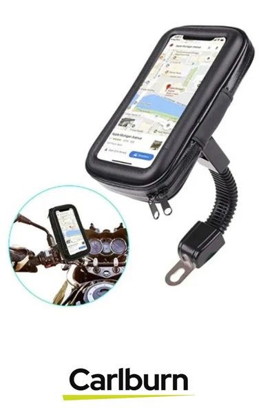 Özel Üretim Şeffaf Ön Yüzeyli Hafif 360 Derece Dönebilen Su Geçirmez Motosiklet Telefon Tutucu - 5