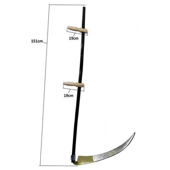 Günaş Komple Tırpan - Metal Saplı 6 Parça Set - Ahşap Elcik 70 cm ürün görseli