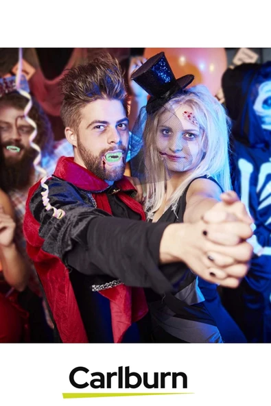 Özel Üretim Cadılar Bayramı Kostüm Partisi Fosforlu Karanlıkta Işıldayan Çift Damak Takma Vampir Diş - 5