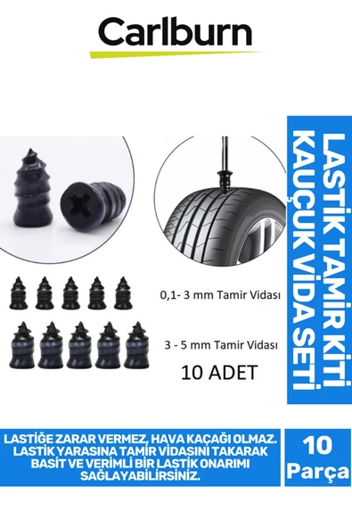 Premium Zarar Vermeyen Hava Kaçağı Olmayan Delinme Lastik Tamir Kiti Kauçuk Vida Seti