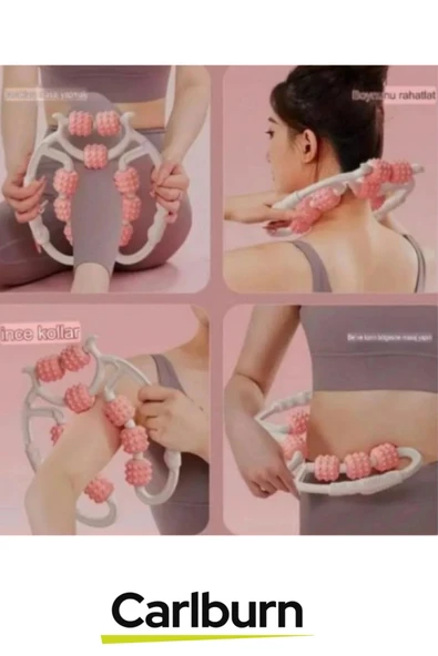 Premium Çift Taraflı Ayarlanabilir Basınç Seviyeli Selülit Masaj Aleti 9 Tekerlekli Lenf Drenaj Rulo - 3