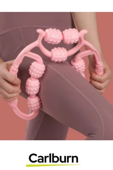 Premium Çift Taraflı Ayarlanabilir Basınç Seviyeli Selülit Masaj Aleti 9 Tekerlekli Lenf Drenaj Rulo - 2