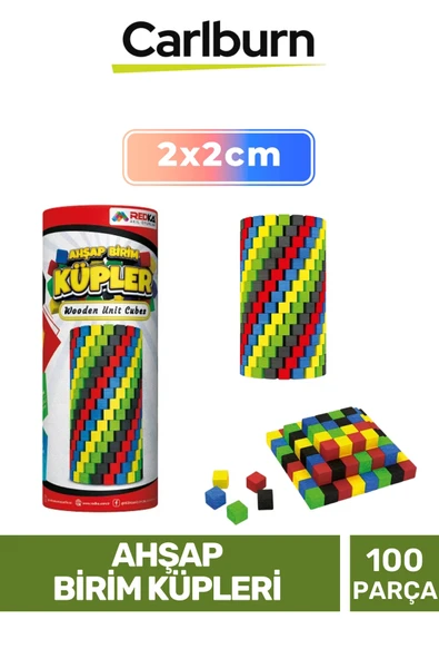 Özel Seri Eğitici Zeka Geliştirici Öğretici El Göz Koordinasyonu Ahşap Birim Küpleri - 100 Parça ürün görseli 1