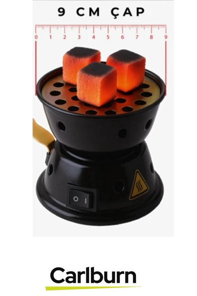 Premium Açma Kapama Düğmeli Dayanıklı Emaye Kaplama Elektrikli Mini Ocak Cep Herkülü - 2