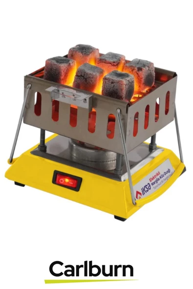 Premium Seri Açma Kapama Düğmeli Dayanıklı Emaye Kaplama Kare Krom Elektrikli Nargile Köz Ocağı - 5