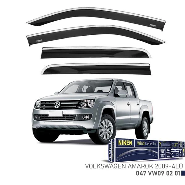 KROMLU CAM RÜZGARLIĞI VW AMAROK 2009- 4LÜ ürün görseli