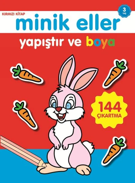 Minik Eller Yapıştır Ve Boya - Kırmızı Kitap ürün görseli