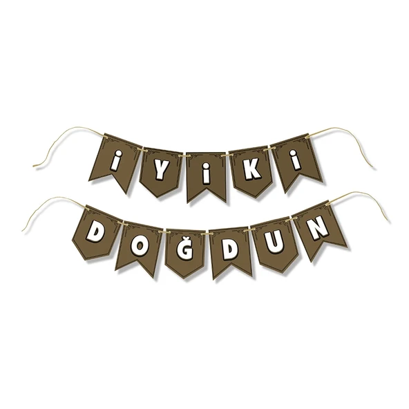 İyi ki Doğdun Harf Afiş -Altın- - 2
