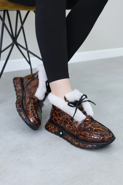 Hakiki Deri  Kadın Klasik Bot 254SZA125 - Resim 12