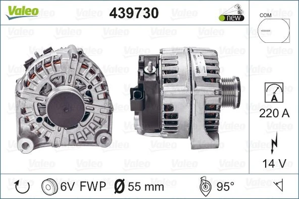 Bmw Alternator Sarj Dinamosu Bmw F10 N47 N57 - Valeo 439730 - Resim 1