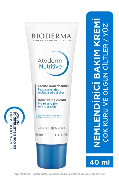 Bioderma Atoderm Nutrition Çok Kuru Olgun Cilt Besleyici Nemlendirici Yüz Kremi Avokado ve Shea Yağı 40 ml