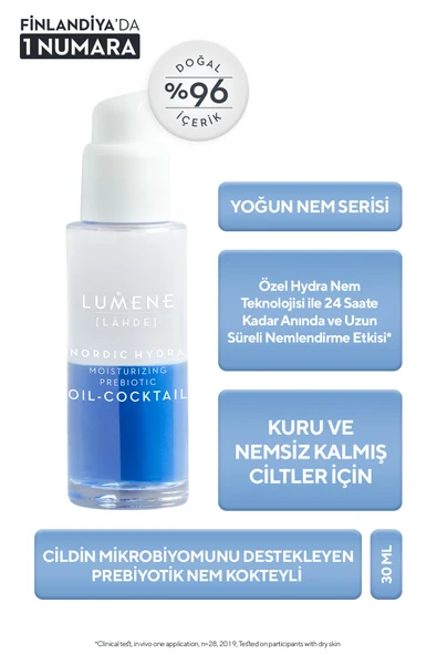 Lumene Prebiotic Nemlendirici Yağ Kokteyli 30 ml – Cildi Besleyen & Dengeleyen Prebiyotik Bakım Yağı ürün görseli 1