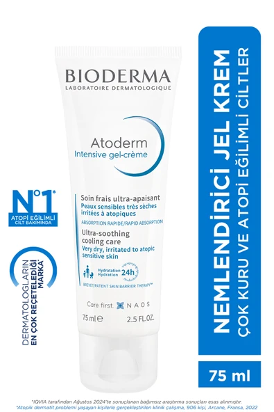Bioderma Atoderm Intensive Gel-Cream Çok Kuru Atopi Eğilimli Cilt Yatıştırıcı Jel Krem Niasinamid 75 ml ürün görseli 1