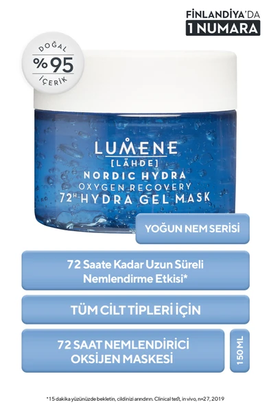 Lumene 72 Saat Nemlendirici Etkili Oksijen Maskesi, 50 Ml, Tüm Cilt Tipleri Için