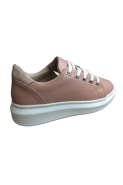 2010 Womenly Style Pudra Kadın Günlük Ayakkabı % 100 Hakiki Deri - 4