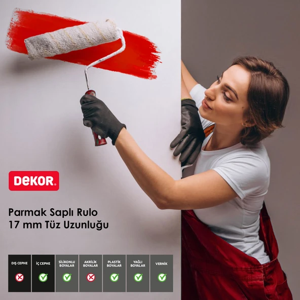 Dekor 2100 Eksport 10 cm Kalorifer Yedek Boya Rulosu 12'li set - Resim 2