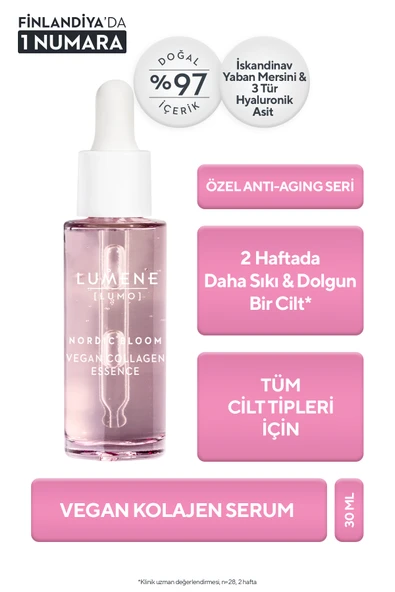 Lumene Vegan Kollajen Serum 30 ml - Sıkılaştırıcı, Nemlendirici & Gençleştirici Bakım ürün görseli 1