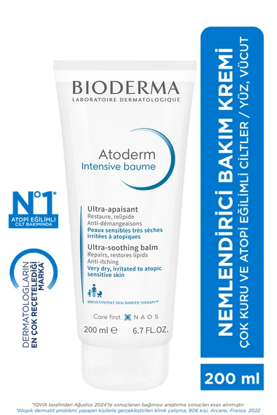 Bioderma Atoderm Intensive Balm Çok Kuru Atopi Eğilimli Cilt Nemlendirici Onarıcı Krem Yetişkin, Çocuk 200 ml ürün görseli 1