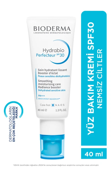 Bioderma Hydrabio Perfecteur Işıltı Veren Nemlendirici SPF30 Güneş Koruyuculu Yüz Kremi Niasinamid 40 ml ürün görseli 1