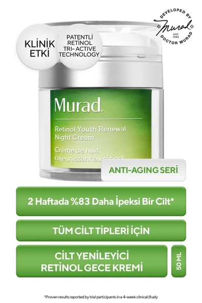Murad Retinol Youth Renewal Night Cream – Cilt Yenileyici Retinol Gece Kremi 50 Ml