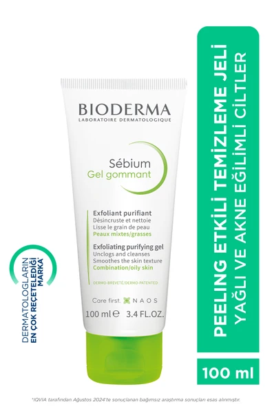 Bioderma Sebium Siyah Nokta Gözenek Karşıtı Salisilik ve Glikolik Asit İçeren Yüz Temizleme Peelingi 100 ml ürün görseli 1