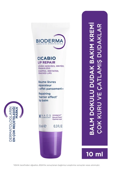 Bioderma Cicabio Lip Repair Çok Kuru ve Çatlamış Dudaklar Nemlendirici Besleyici Onarıcı Krem Shea Yağı 10ml