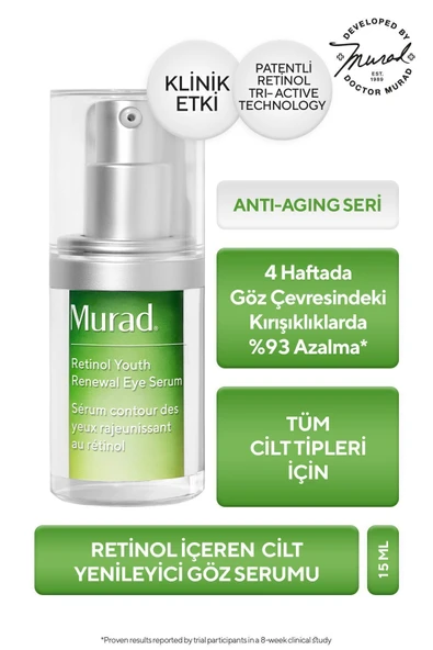 Murad İnce Çizgi Karşıtı, Sıkılaştırıcı, Retinol Göz Serumu, 15ml ürün görseli 1