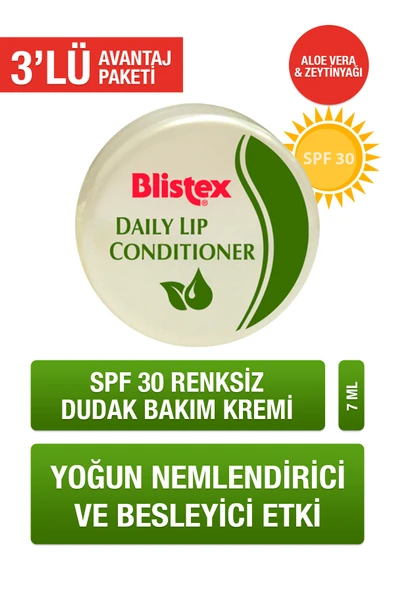 Daily Lip Conditioner - Yoğun Nemlendirme Etkili Günlük Dudak Bakım Kremi X3 ürün görseli 1