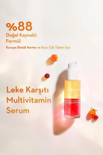 Lumene Leke Karşıtı Yağ Kokteyli 30 ml – Multivitamin, Canlandırıcı & Nemlendirici - Resim 2