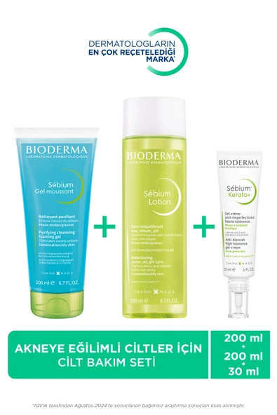 Bioderma Sebium Karma ve Yağlı Ciltler Sivilce, Karşıtı Gözenek Sıkılaştırıcı Bakım Seti ürün görseli 1