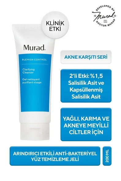 Murad Akne Eğilimli Ciltler, Karşıtı Yüz Temizleme Jeli,Salisilik Asit, 200 ml ürün görseli