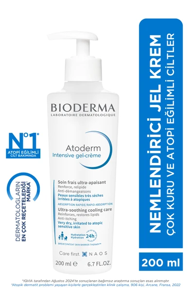 Bioderma Atoderm Intensive Gel-Cream Çok Kuru Atopi Eğilimli Cilt Yatıştırıcı Jel Krem Niasinamid 200 ml ürün görseli