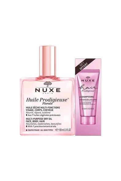 Nuxe Huile Prodigieuse Floral Çok Amaçlı Kuru Yağ 100 ml - Şampuan Hediye - 1