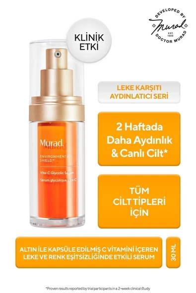 Murad Altın İçerikli, C Vitaminli Leke Karşıtı ve Aydınlatıcı Cilt Serumu, 30ml ürün görseli 1