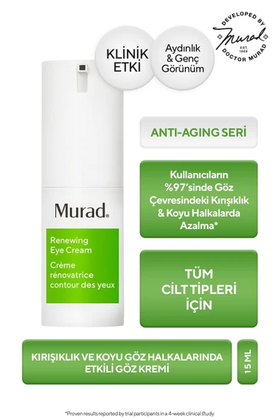 Murad Renewing Eye Cream – Kırışıklık Ve Koyu Renkli Halkalarda Etkili Göz Kremi 15 ml ürün görseli