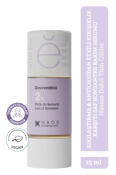 Etat Pur Pure Active Resveratrol Yaşlanma Kırışıklık Karşıtı Antioksidan Konsantre Cilt Bakım Serumu 15 mL ürün görseli 1