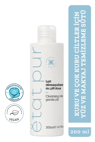 Etat Pur Cleansing Milk Gentle Ph Kuru ve Hassas Ciltler İçin Besleyici Nazik Yüz Temizleme Sütü 200 ml