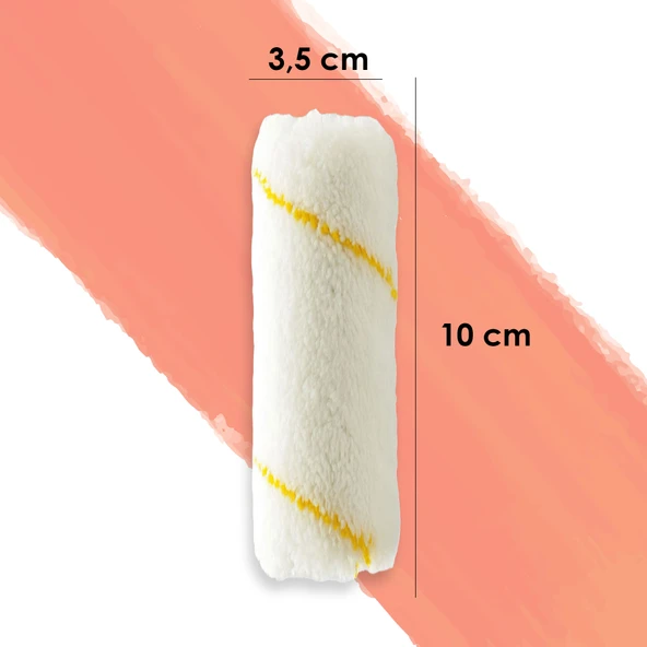 Dekor 2100 Eksport 10 cm Kalorifer Yedek Boya Rulosu 12'li set - Resim 3