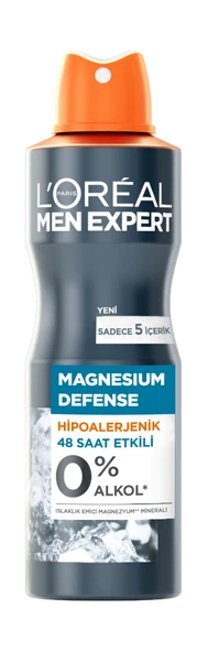 L'Oréal Paris Men Expert Magnesium Defense Sprey Deodorant ürün görseli 1