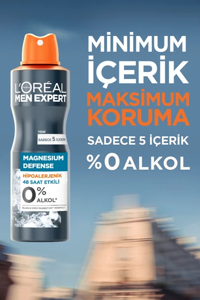 L'Oréal Paris Men Expert Magnesium Defense Sprey Deodorant - Resim 2
