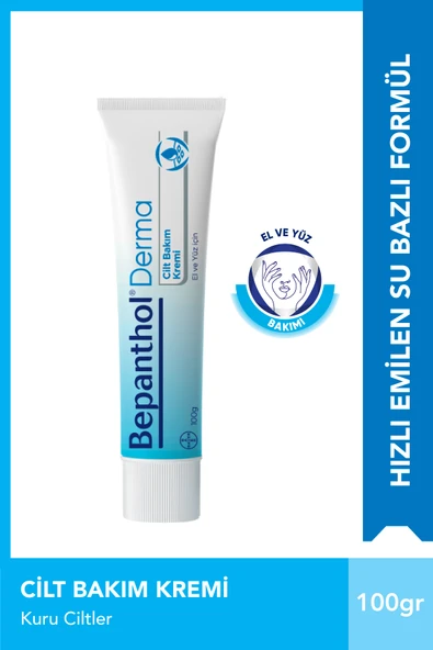 Bepanthol Cilt Bakım Kremi 100 gr  l Tüm Cilt Tiplerine Uygun, El ve Günlük Yüz Bakım, Günlük Vücut Bakım ürün görseli