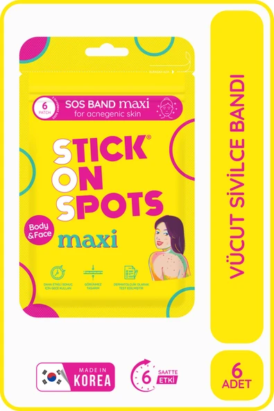 SOS Band S.o.s Maxi | 6’lı Vücut&yüz Sivilce/akne Bandı - Pimple Patch - Hidrokolloid Bant ürün görseli 1