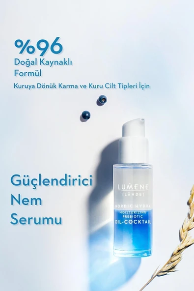 Lumene Prebiotic Nemlendirici Yağ Kokteyli 30 ml – Cildi Besleyen & Dengeleyen Prebiyotik Bakım Yağı - Resim 3