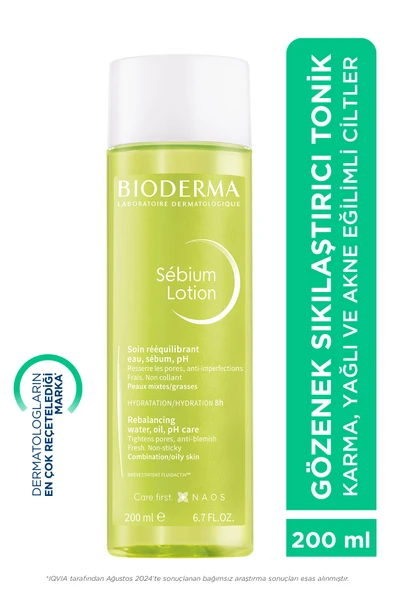 Bioderma Sebium Lotion Gözenek Sıkılaştırıcı, Siyah Nokta Karşıtı Arındırıcı Salisilik Asit Tonik 200 ml ürün görseli