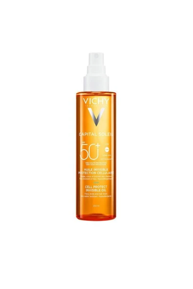 Vichy Capital Soleil Cell Protect Invisible Oil SPF50+ 200 ml ürün görseli 1