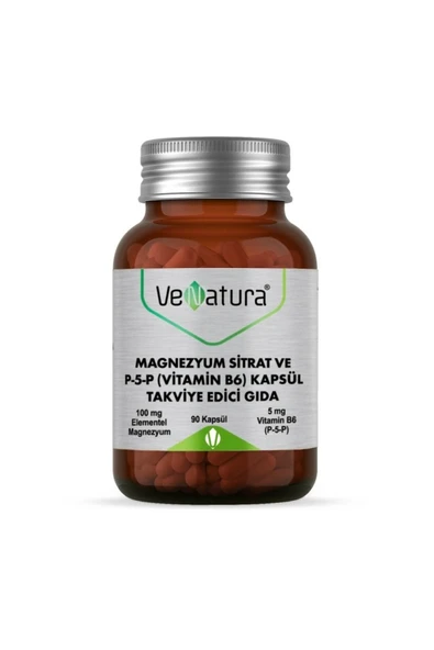 VeNatura Magnezyum Sitrat P-5-P Vitamin B6 90 Kapsül ürün görseli 1