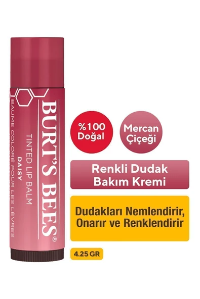 Burt's Bees Renkli Dudak Bakım Kremi Mercan Çiçeği - Tinted Lip Balm Daisy 4,25 Gr ürün görseli