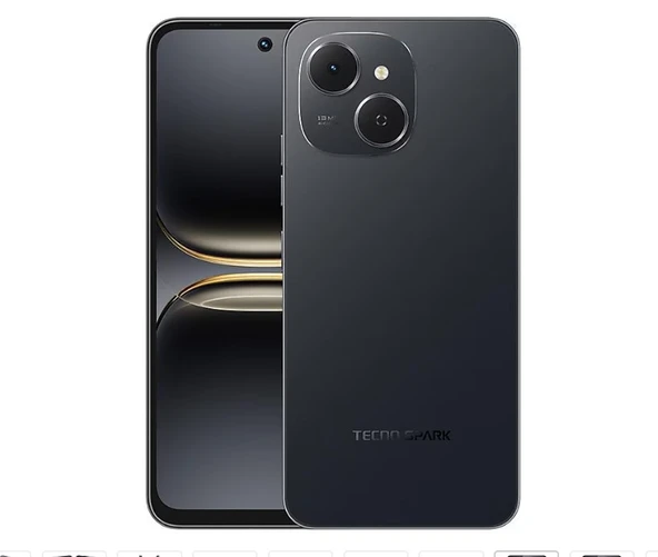 Tecno Spark 40C 128 4 GB (TECNO Türkiye Garantili) Siyah ürün görseli