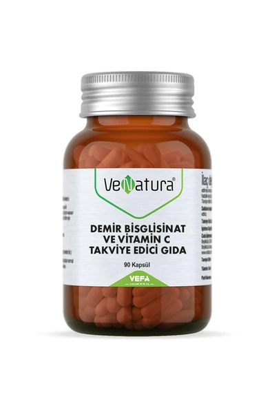 VeNatura Demir Bisglisinat Ve Vitamin C 90 Kapsül ürün görseli 1