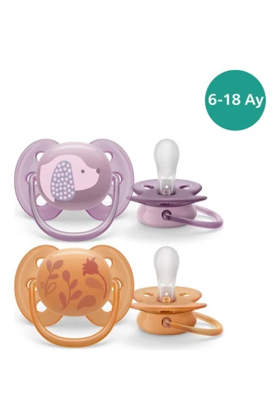 Philips Avent Avent Emzik Scf091/18 Ultra Yumuşak Emzik 6-18 Ay 2Li Kız*6 ürün görseli 1